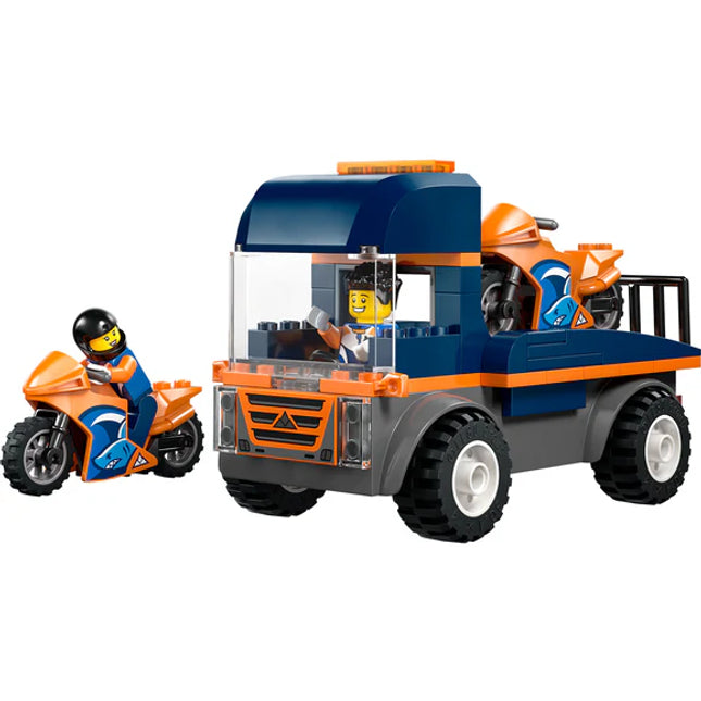 LEGO® City Motorcycle Transporter Toy and 2 Minifigures 60491