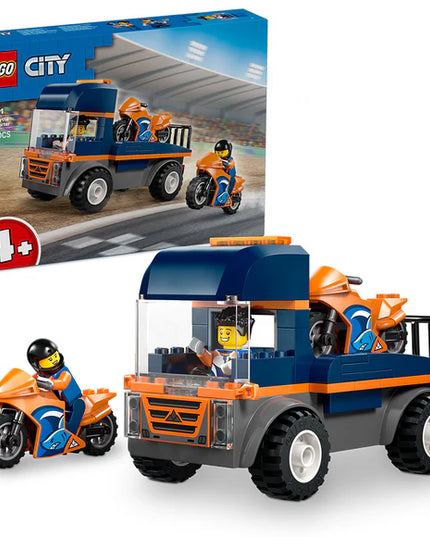 LEGO® City Motorcycle Transporter Toy and 2 Minifigures 60491