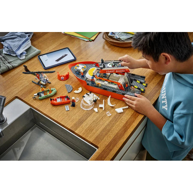 LEGO® City Coast Guard Rescue Boat & Helicopter 60504