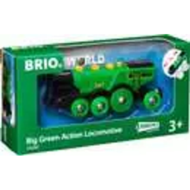 BRIO BIG GREEN ACTION LOCOMOTIVE