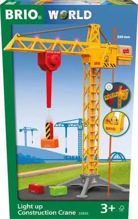 BRIO CONSTRUCTION CRANE WITH LIGHTS