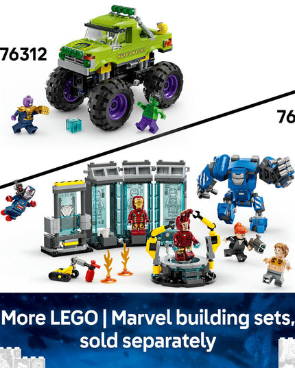 LEGO® ǀ Marvel The Hulk Truck vs. Thanos Super Hero Building Toy Vehicle 76312