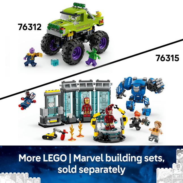 LEGO® ǀ Marvel The Hulk Truck vs. Thanos Super Hero Building Toy Vehicle 76312