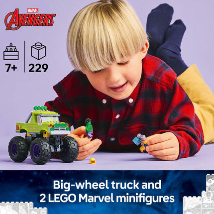 LEGO¬Æ «Ä Marvel The Hulk Truck vs. Thanos Super Hero Building Toy Vehicle 76312