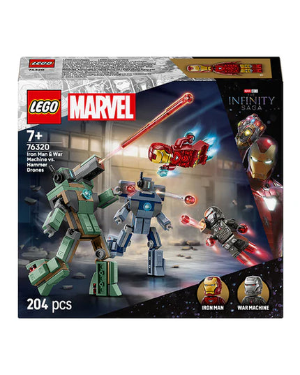 LEGO® ǀ Marvel Iron Man & War Machine vs. Hammer Drones Building Toy 76320