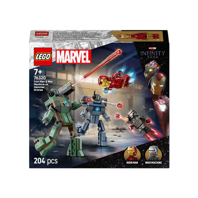 LEGO® ǀ Marvel Iron Man & War Machine vs. Hammer Drones Building Toy 76320