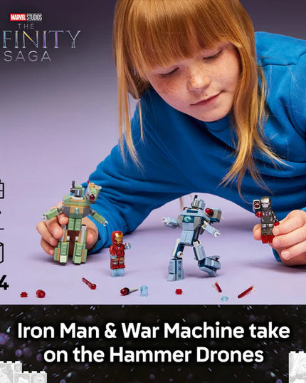 LEGO® ǀ Marvel Iron Man & War Machine vs. Hammer Drones Building Toy 76320
