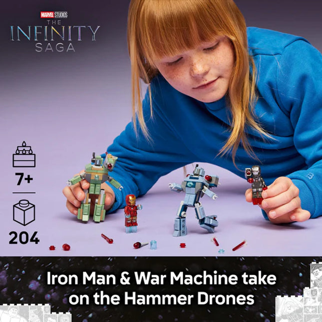 LEGO® ǀ Marvel Iron Man & War Machine vs. Hammer Drones Building Toy 76320