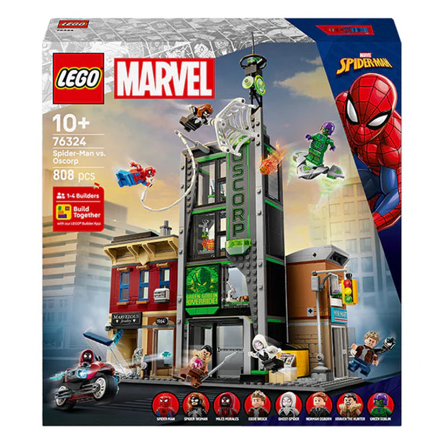 LEGO® ǀ Marvel Spider-Man vs. Oscorp, Kids’ Super Hero Building Kit 76324