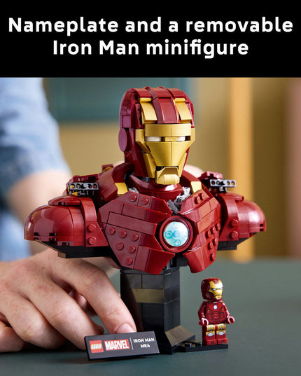 LEGO® ǀ Marvel Iron Man MK4 Bust, Buildable Model for Adults with Minifigure 76327