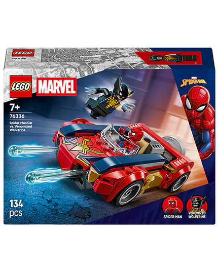 LEGO® ǀ Marvel Spider-Man Car vs. Venomized Wolverine Car Playset 76336