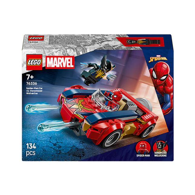 LEGO® ǀ Marvel Spider-Man Car vs. Venomized Wolverine Car Playset 76336