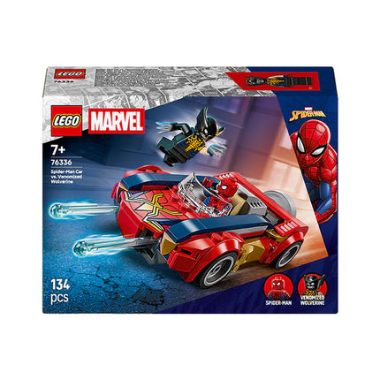 LEGO® ǀ Marvel Spider-Man Car vs. Venomized Wolverine Car Playset 76336