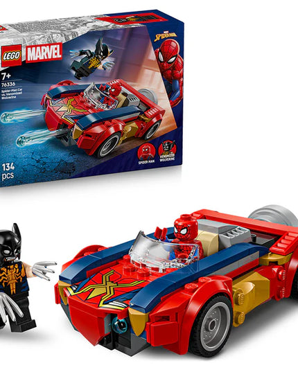 LEGO® ǀ Marvel Spider-Man Car vs. Venomized Wolverine Car Playset 76336