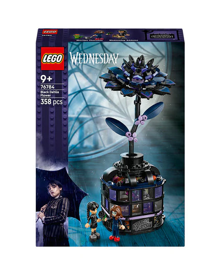LEGO® Wednesday Black Dahlia Flower Halloween Gift, Faux Plant Room Decor 76784