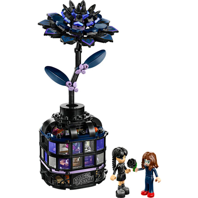 LEGO® Wednesday Black Dahlia Flower Halloween Gift, Faux Plant Room Decor 76784