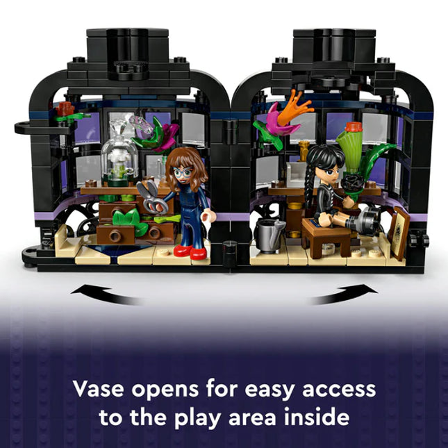 LEGO® Wednesday Black Dahlia Flower Halloween Gift, Faux Plant Room Decor 76784