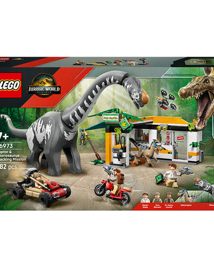 LEGO® Jurassic World Raptor & Titanosaurus Tracking Mission Dinosaur Toy 76973