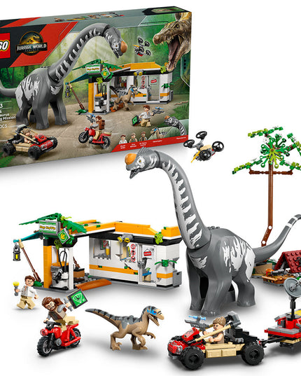 LEGO® Jurassic World Raptor & Titanosaurus Tracking Mission Dinosaur Toy 76973