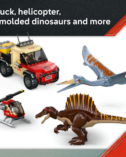 LEGO® Jurassic World Spinosaurus & Quetzalcoatlus Air Mission Dinosaur Toy 76976