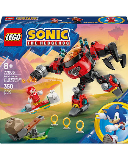 LEGO® Sonic the Hedgehog™ Knuckles vs. Dr. Eggman Egg Crusher Mech Toy Set 77005