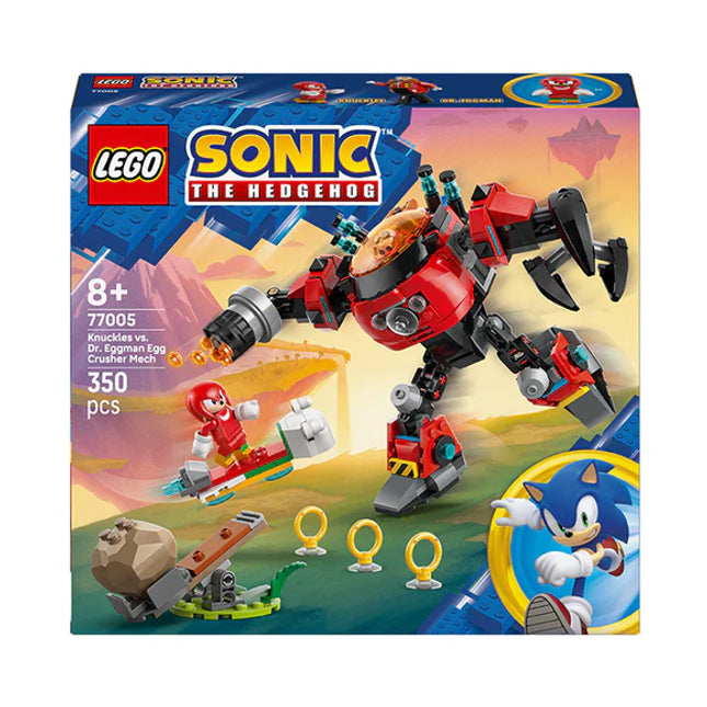 LEGO® Sonic the Hedgehog™ Knuckles vs. Dr. Eggman Egg Crusher Mech Toy Set 77005
