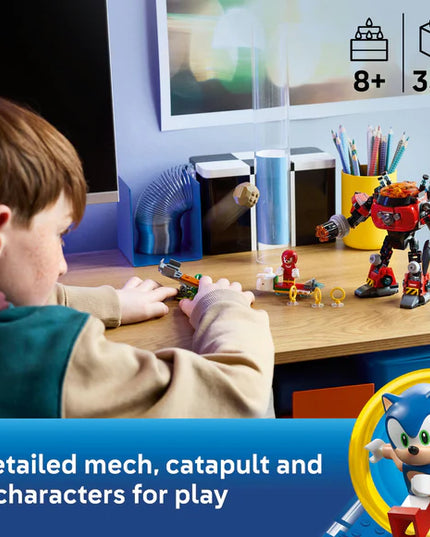 LEGO® Sonic the Hedgehog™ Knuckles vs. Dr. Eggman Egg Crusher Mech Toy Set 77005