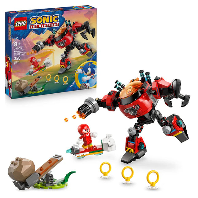 LEGO® Sonic the Hedgehog™ Knuckles vs. Dr. Eggman Egg Crusher Mech Toy Set 77005