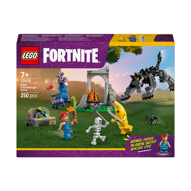 LEGO® Fortnite® Peely & Sparkplug’s Camp Video Game Building Set 77075