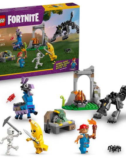 LEGO® Fortnite® Peely & Sparkplug’s Camp Video Game Building Set 77075