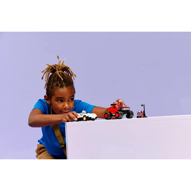 LEGO® Sonic the Hedgehog™ Silver’s Car vs. Knuckles’ Monster Truck Building Toy 77118