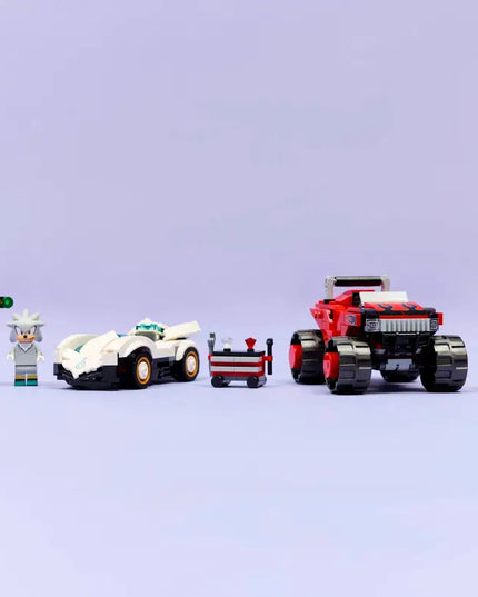LEGO® Sonic the Hedgehog™ Silver’s Car vs. Knuckles’ Monster Truck Building Toy 77118