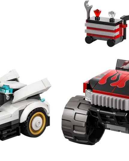 LEGO® Sonic the Hedgehog™ Silver’s Car vs. Knuckles’ Monster Truck Building Toy 77118