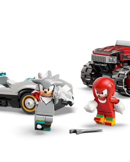 LEGO® Sonic the Hedgehog™ Silver’s Car vs. Knuckles’ Monster Truck Building Toy 77118