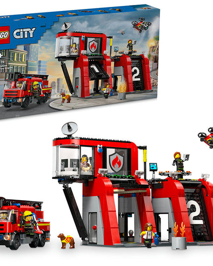 LEGO® City Fire Station with Fire Engine Toy Playset 60414