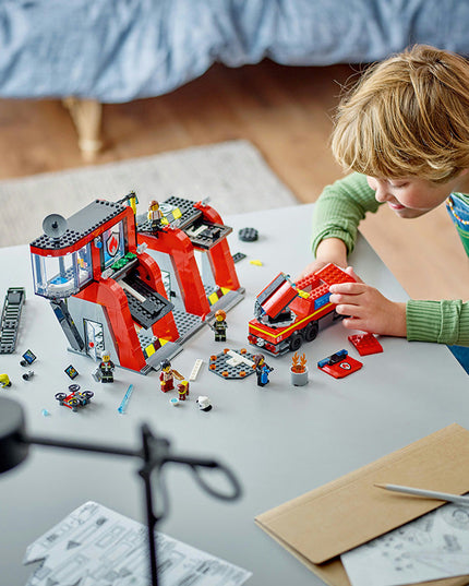 LEGO® City Fire Station with Fire Engine Toy Playset 60414