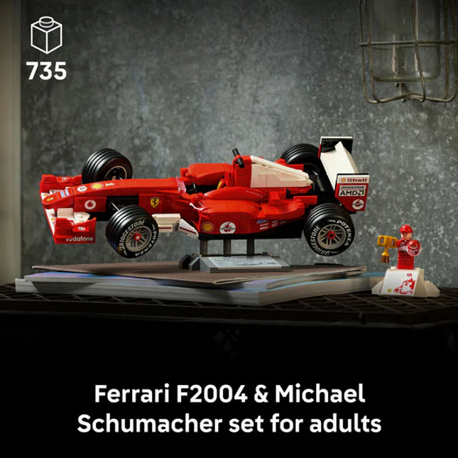 LEGO® ICONS™ Ferrari F2004 & Michael Schumacher