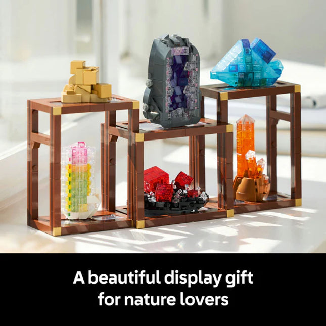 LEGO® Ideas Mineral Collection, Crystal Display Shelves, Living Room Decor 21362