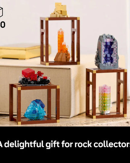 LEGO® Ideas Mineral Collection, Crystal Display Shelves, Living Room Decor 21362
