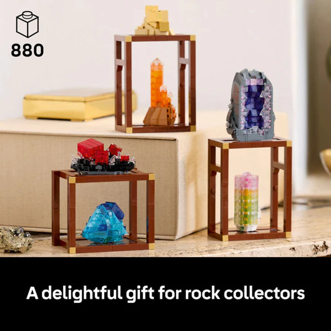 LEGO® Ideas Mineral Collection, Crystal Display Shelves, Living Room Decor 21362