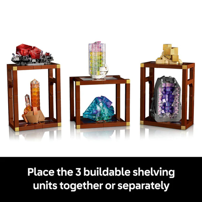 LEGO® Ideas Mineral Collection, Crystal Display Shelves, Living Room Decor 21362