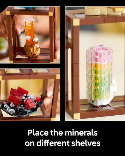 LEGO® Ideas Mineral Collection, Crystal Display Shelves, Living Room Decor 21362