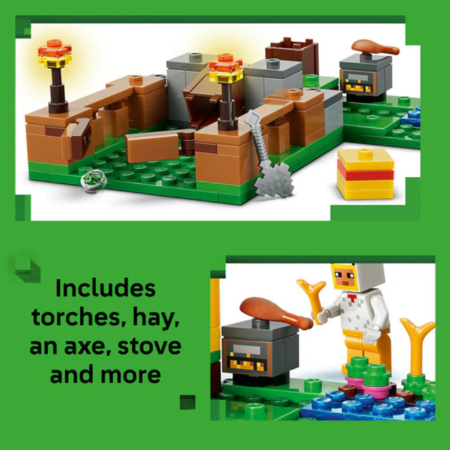 LEGO® Minecraft® Chicken Farm - Gaming Building Toy 21585