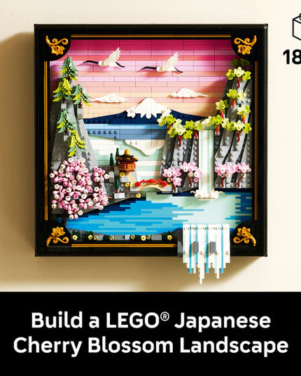 LEGO® Art Japanese Cherry Blossom Landscape Wall Art 31218