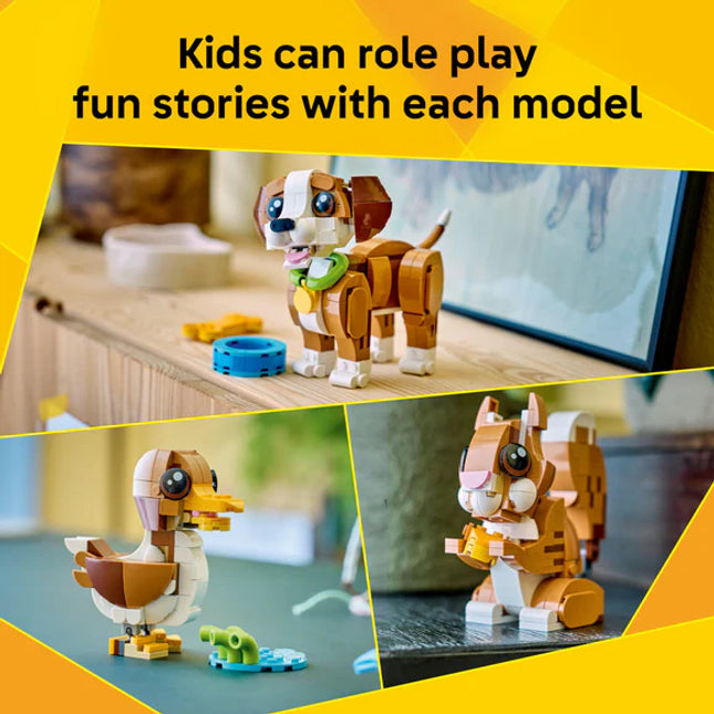 LEGO® Creator 3 in 1 Cute Animals: Playful Puppy Dog 31382