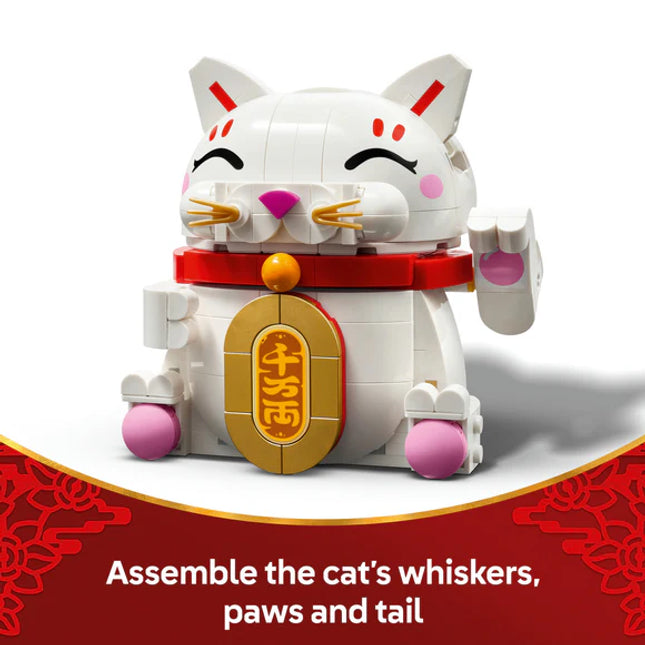 LEGO® Lucky Cat Good Luck Decor Piece Building Kit 40813