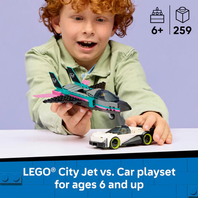 LEGO® City Jet vs. Car – Toy Cars and Jet Toy Playset - 60489
