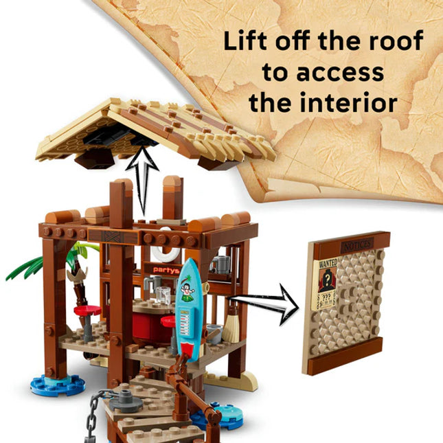 LEGO® ONE PIECE Windmill Village Hut Building Kit, Role-Play Pirate Toy 75636