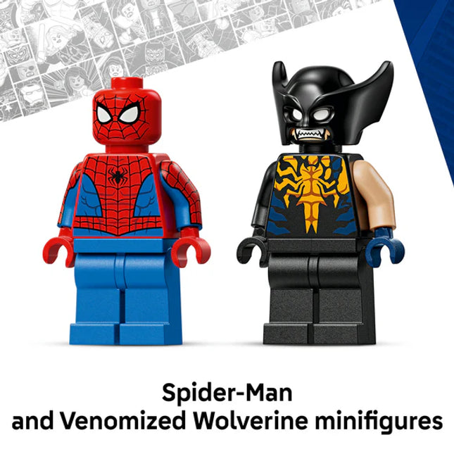 LEGO® ǀ Marvel Spider-Man Car vs. Venomized Wolverine Car Playset 76336
