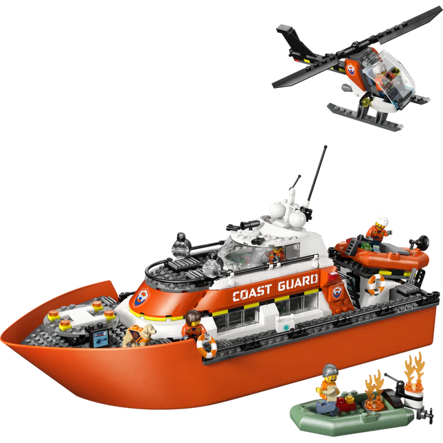LEGO® City Coast Guard Rescue Boat & Helicopter 60504